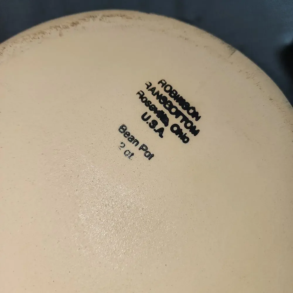 ROSEVILLE OHIO SPONGEWARE POTTERY BEAN POT